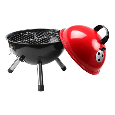 AMOS Portable 12" Charcoal Barbeques Grill - Red