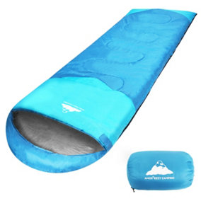 AMOS Sleeping Bags for Outdoor Adventures Lightweight Waterproof and Warm  - Cyan