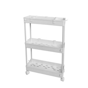 AMOS Small 3 Tier Rolling Storage Trolley on Wheels Multi-Purpose Utility Carts