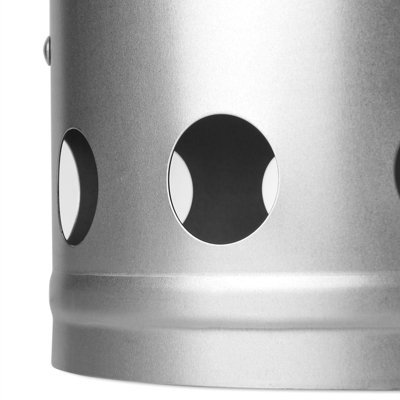 AMOS Small  Steel Charcoal Chimney Starter with Handle Barbecue Lightning Kit - 3