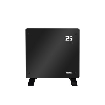 AMOS Smart Electric Glass Panel Heater 1000W Wifi Enabled Digital Display Timer & Thermostat