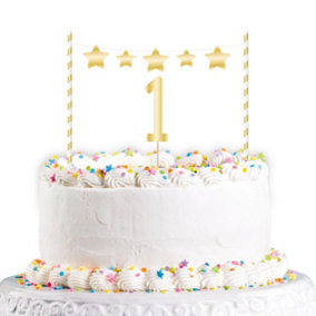 Amscan 1st Birthday Cake Topper Gold (One Size)