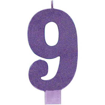 Amscan 9 Birthday Candle Purple (One Size)