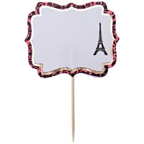 Amscan A Day In Paris Personalised Cocktail Sticks White/Black/Pink (One Size)