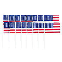 Amscan American Flag Party Picks (Pack of 120) White/Blue/Red (One Size)