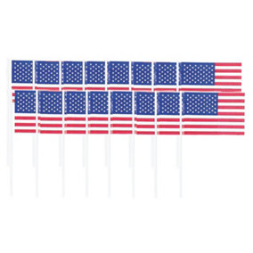 Amscan American Flag Party Picks (Pack of 120) White/Blue/Red (One Size)