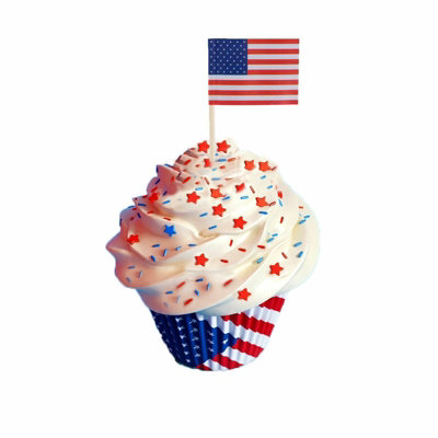 Amscan American Flag Party Picks (Pack of 120) White/Blue/Red (One Size) - 3