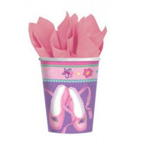 Amscan Ballet Shoes Disposable Cup (Pack of 16) Pink/Purple (One Size)