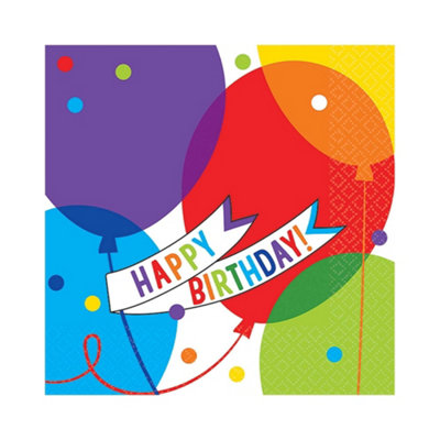 Amscan Balloons Happy Birthday Disposable Nappies (Pack of 36) Multicoloured (One Size)