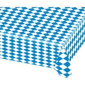 Amscan Bavaria Plastic Tablecloth Blue/White (One Size)