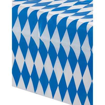 Amscan Bavaria Plastic Tablecloth Blue/White (One Size)