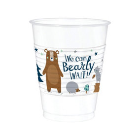Amscan Bear-ly Plastic Baby Shower Party Cup (Pack of 25) Multicoloured (One Size)