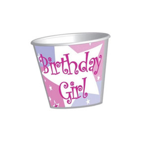 Amscan Birthday Girl Disposable Shot Gl White/Pink/Purple (One Size)