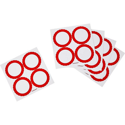 Amscan Candy Buffet Scalloped Labels (Pack of 20) Apple Red (One Size)
