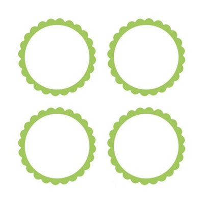 Amscan Candy Buffet Scalloped Labels (Pack of 20) Kiwi Green (One Size)