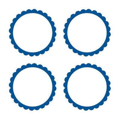 Amscan Candy Buffet Scalloped Labels (Pack of 20) Royal Blue (One Size)