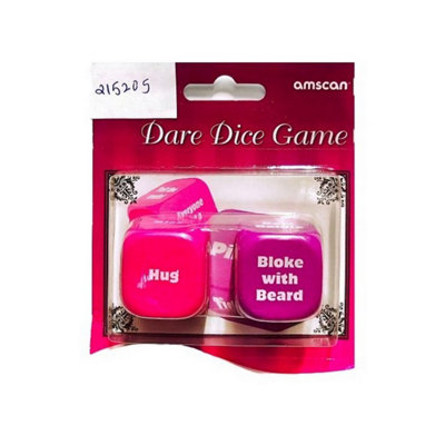 Amscan Dare Dice Game (Pack of 2) Pink/Purple (One Size)