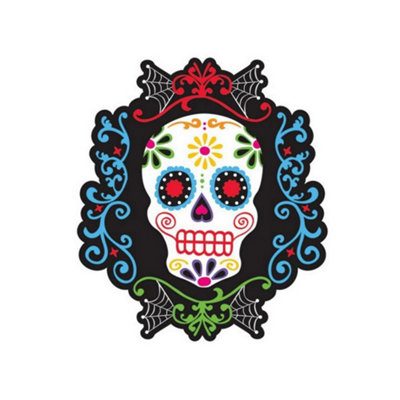 Amscan Day Of The Dead Halloween Cut Out Multicoloured (One Size)