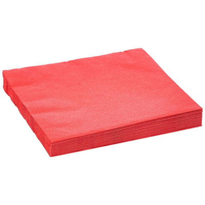 Amscan Disposable Napkins (Pack Of 20) Red (One Size)
