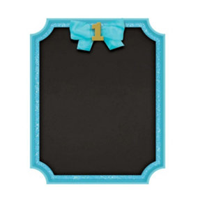 Amscan Fibre 1st Birthday Chalkboard Sign Black/Blue/Gold (One Size)