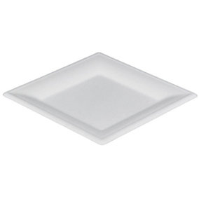 Amscan Frosty Paper Square Party Plates (Pack of 20) White (One Size)