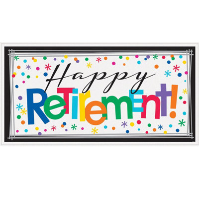 Amscan Giant Retirement Banner Multicoloured (One Size)