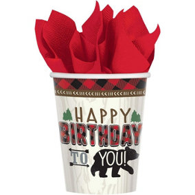 Amscan Happy Birthday To You Paper Party Cup (Pack of 8) Multicoloured (One Size)