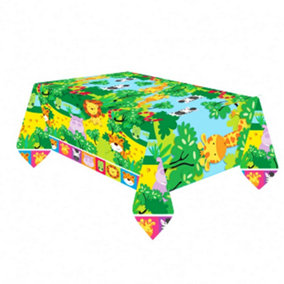 Amscan Jungle Friends Plastic Tablecover Multicoloured (One Size)