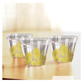 Amscan Key West Plastic Hot Stamped Tumbler Transparent/Yellow (One Size)