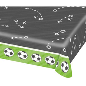 Amscan Kicker Paper Party Table Cover Black/Green (1.7m x 1.1cm)
