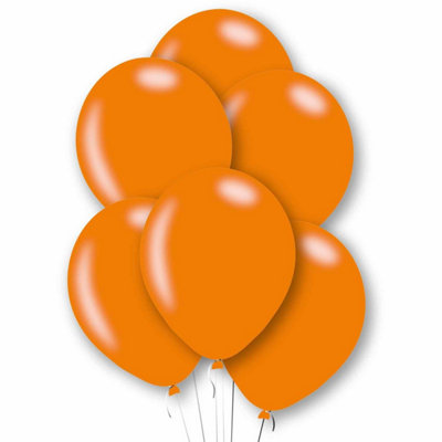 Amscan Latex Metallic Halloween Balloons (Pack of 10) Orange (One Size)