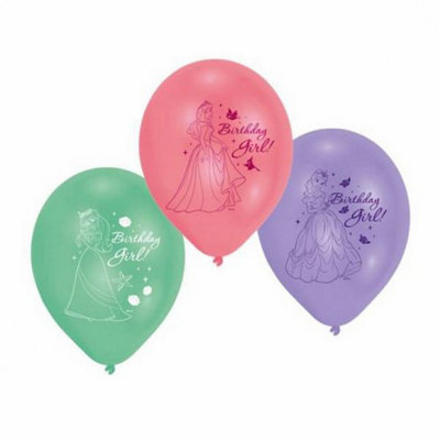 Buy Amscan Latex Princess Happy Birthday Balloons (Pack of 6 ...