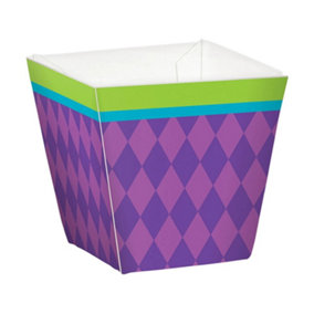 Amscan Mad Tea Party Cube Treat Cup (Pack of 36) Purple/Green/Blue (One Size)