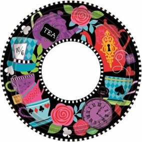 Amscan Mad Tea Party Plates (Pack of 8) Multicoloured (One Size)