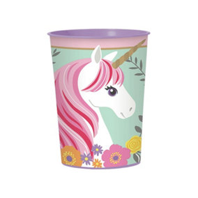 Amscan Magical Unicorn Plastic Party Cup Mint/White/Pink (One Size)