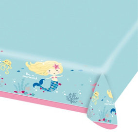Amscan Mermaid Party Table Cover Blue/Pink (One Size)
