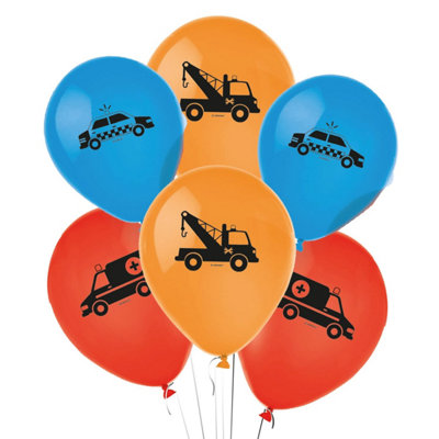 Amscan On The Road Latex Birthday Balloons (Pack of 6) Multicoloured ...