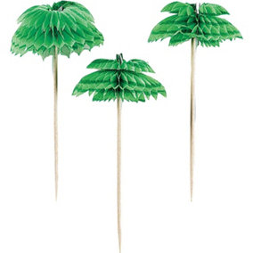 Amscan Palm Tree Paper Party Picks (Pack of 12) Green (One Size)