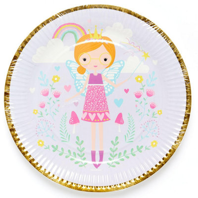 Amscan Paper Fairy Princess Disposable Plates (Pack of 8) Multicoloured (One Size)