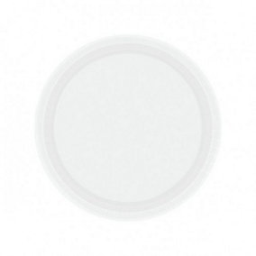 Amscan Paper Plain Disposable Plates (Pack of 8) Frosty White (One Size)