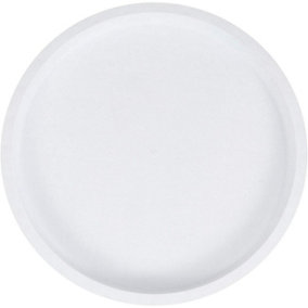 Amscan Paper Plain Party Plates (Pack of 8) White (One Size)