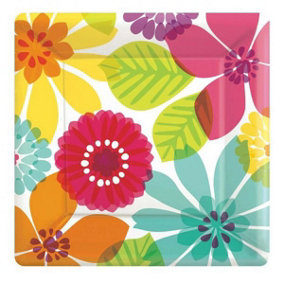 Amscan Paradise Paper Flowers Party Plates (Pack of 8) Multicoloured (One Size)