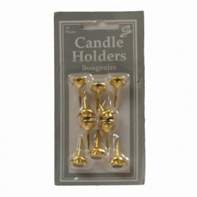 Amscan Party Candles Holders (Pack Of 10) Gold (One Size)