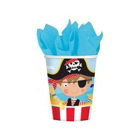 Amscan Pirate Party Cup (Pack of 8) Multicoloured (One Size)