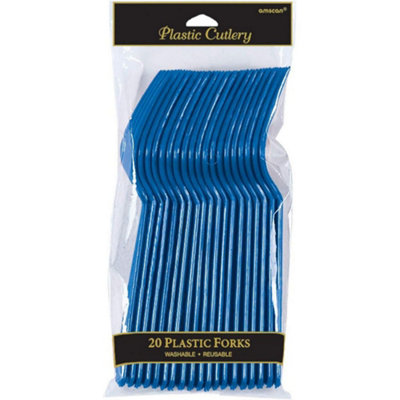 Amscan Plastic Disposable Forks (Pack Of 20) Dark Blue (One Size) Price Comparisons | Compare The Build