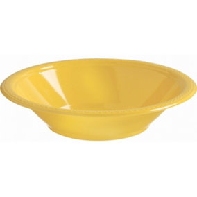 Amscan Plastic Party Bowls (Set Of 20) Sunshine Yellow (One Size)