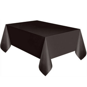 Amscan Plastic Rectangle Party Table Cover Jet Black (One Size)