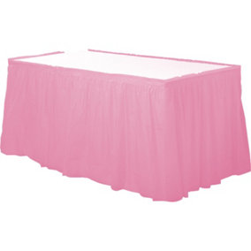 Amscan Rectangular Plastic Tablecover (Pack Of 12) New Pink (137cm x 274cm)