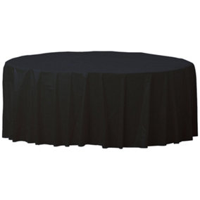 Amscan Round Plastic Party Tablecover Black (One Size)