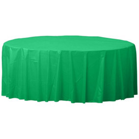 Amscan Round Plastic Party Tablecover Emerald Green (One Size)